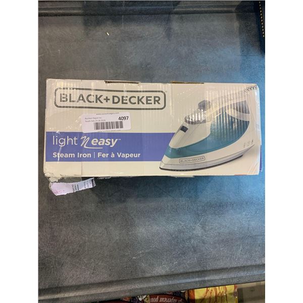 Black & decker light n' easy steam iron
