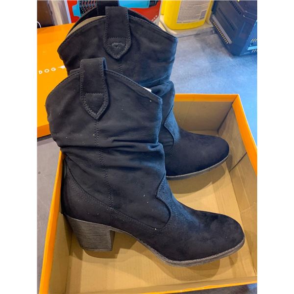 Ladies black "sheriff" boots size 10