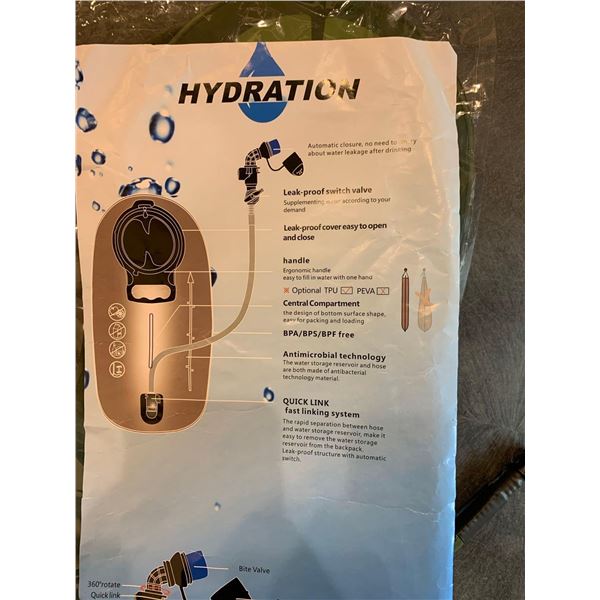 Hydration camel back / wearable water backpack for drinking water on the go