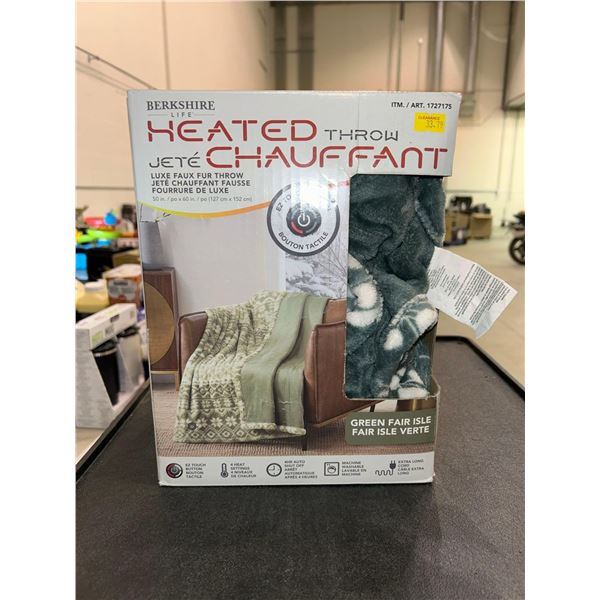 Berkshire life heated throw blanket
