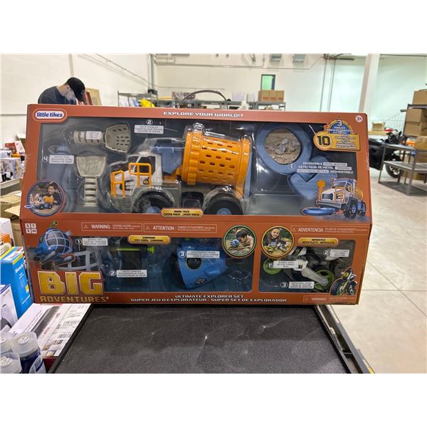 Little tikes big adventures 3 pack of toys, dirt bike, truck, submarine