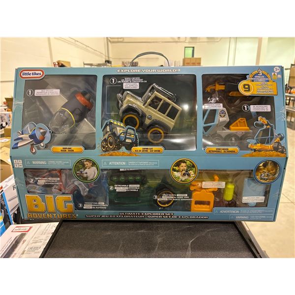 Little tikes big adventures 3 pack of toys, truck, airplane, crane
