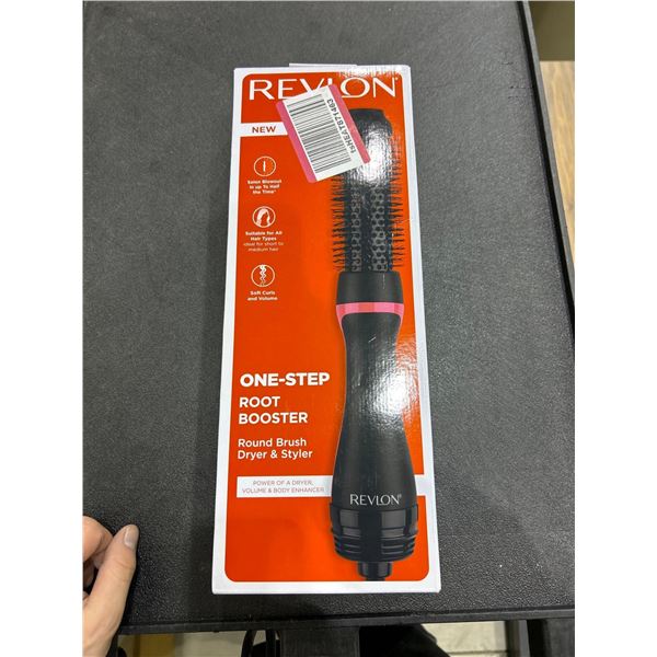 Revlon one-step root booster round hair brush dryer & styler