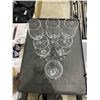 Image 2 : Lot of 6 stemmed plastic wine glasses, 19 ounce capacity