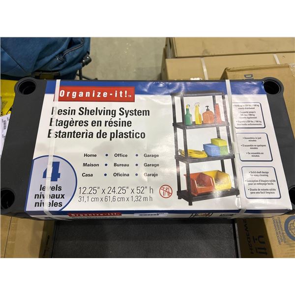 Organize - It! resin shelving system, 4 levels of shelves