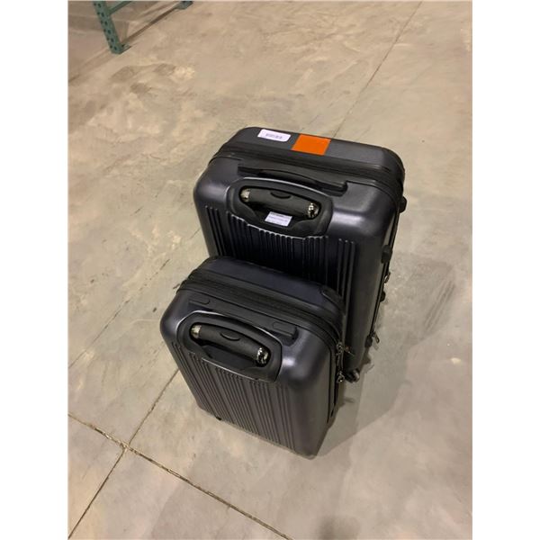 2 piece hard shell rolling luggage set
