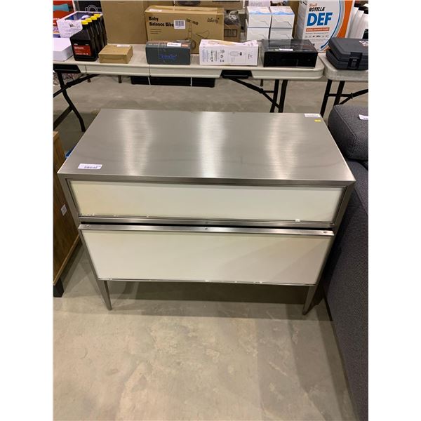 Stainless steel top 2 drawer dresser