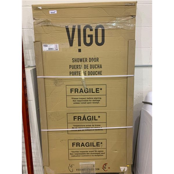 Vigo clear glass shower door 33 3/4" x 73 3/4"