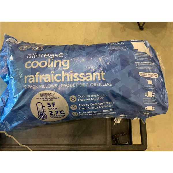 Allerease queen size cooling pillows, pack of 2