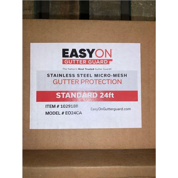 Easy on stainless steel gutter guard, 24ft of length