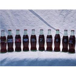 10 NHL COLLECTOR COKE BOTTLES, NEVER OPENED LOT