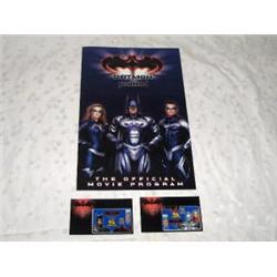 BATMAN FOREVER OFFICIAL MOVIE PROGRAM + 2 BATMAN LD CARDS