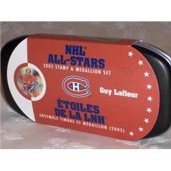 GUY LAFLEUR NHL ALL-STARS 2002 STAMP + MEDALLION