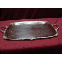 LARGE SILVER-PLATED TRAY