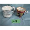 Lot of two mustache cups