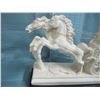 Image 3 : Roman style figurine  Gladiator in Chariot with horses marble base -- Marked " L. Toni "