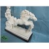 Image 8 : Roman style figurine  Gladiator in Chariot with horses marble base -- Marked " L. Toni "