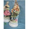 Image 3 : Set of Capodimonte Gentlemen and Lady figurines with floral baskets made in Italy