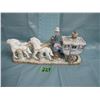 Victorian style coach and horses figurine - marked Sorelle