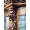 Image 11 : Victorian ornate serpentine curved front China Cabinet with Griffin's head carvings and Lions paw fe