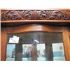 Image 16 : Victorian ornate serpentine curved front China Cabinet with Griffin's head carvings and Lions paw fe