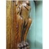 Image 37 : Victorian ornate serpentine curved front China Cabinet with Griffin's head carvings and Lions paw fe