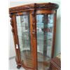 Image 3 : Victorian ornate serpentine curved front China Cabinet with Griffin's head carvings and Lions paw fe