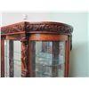 Image 9 : Victorian ornate serpentine curved front China Cabinet with Griffin's head carvings and Lions paw fe