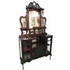 Victorian era mahogany etagere Fancy display cabinet With beveled glass mirrors and very detailed ca