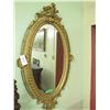 Image 2 : Guilt edged style oval wall mirror
