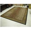 Leopard skin pattern floor rug approximately 92 inches by 130 inches