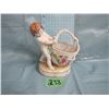 Image 7 : Dresden Hand painted figurine of boy with basket