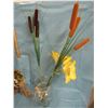 Image 4 : Silk flowers, two vases, tricycle and ornamental leaves