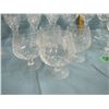 Image 8 : Assorted cut glass wine goblets