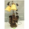 Image 1 : angel playing harp table lamp, tulip style shades