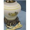 Image 9 : electric table lamp cast base yellow roses