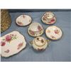 Image 3 : table dinnerware - rose themed - assorted patterns and makers
