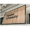 Image 2 : Large health & beauty store sign (approx. 13ft W 76in H 2in D) BIDDERS ARE RESPONSIBLE FOR ALL COSTS