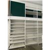 Image 2 : Row of 5 - 7 tier retail shelves (approx. 242in W 148in H 26in D - excellent condition) BIDDERS ARE 