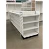 Image 1 : Large 4 Tier retail shelving double-sided gondola with end caps (approx. 190in W 55in H ((73in w/sig