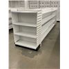 Image 2 : Large 4 Tier retail shelving double-sided gondola with end caps (approx. 190in W 55in H ((73in w/sig