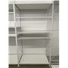 Image 2 : Row of 3 - 4 tier retail shelves (approx. 145in W 148in H 26in D - excellent condition) BIDDERS ARE 