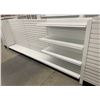 Image 2 : 4 Tier retail shelving double-sided gondola with end caps (approx. 180in W 55in H ((75in w/sign hold