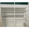 Image 2 : 2 rows of 3 tier retail shelving (approx. 97in W 148in H 26in D - excellent condition) BIDDERS ARE R