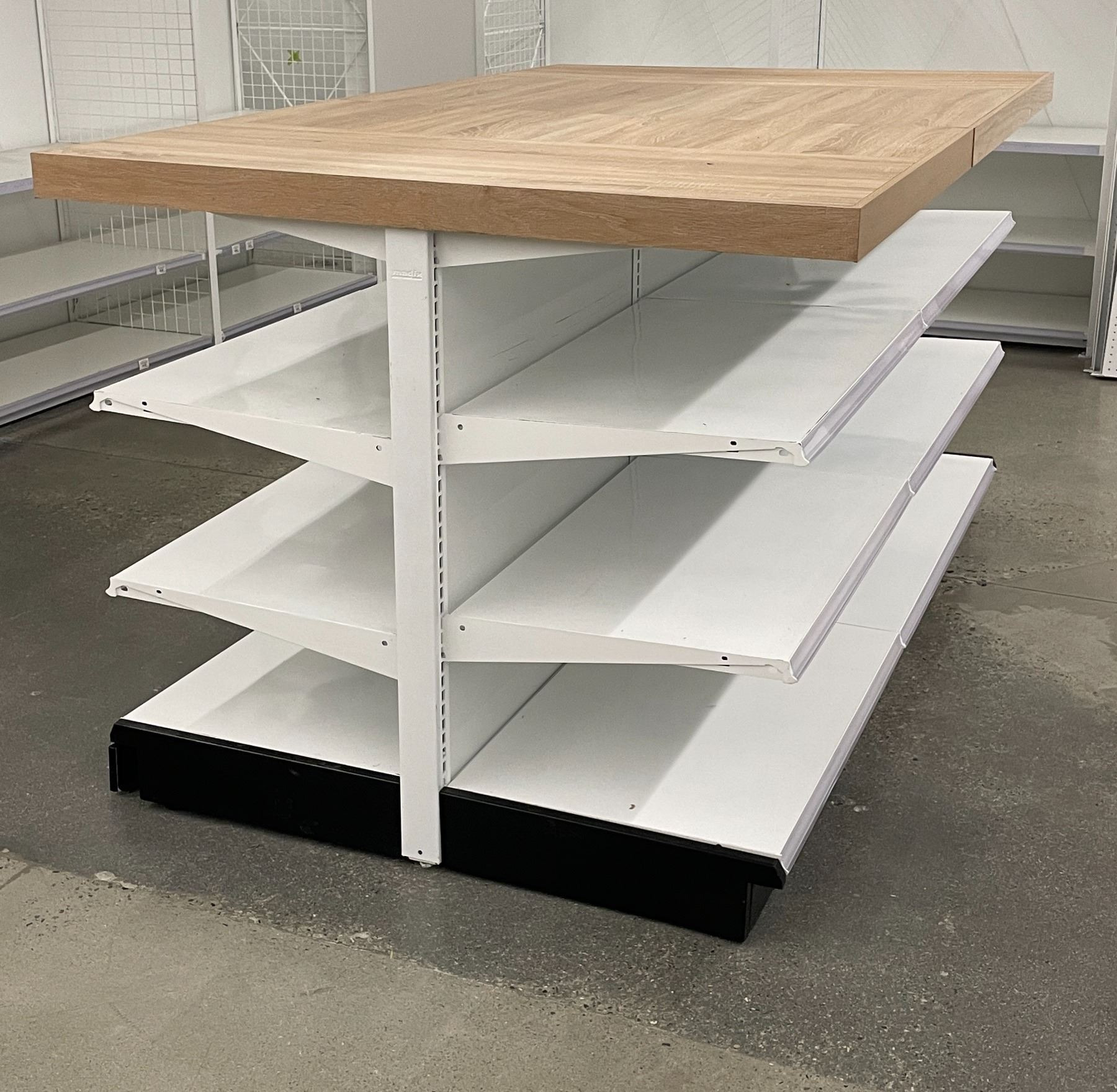 Storage Display Table Large 3 tier retail storage/display table (approx. 87in 1/2in W 45in H ...