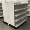 Image 1 : 5 tier double-sided gondola (approx. 52in W 55in H 48in D - excellent condition - Madix brand)) BIDD