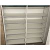 Image 2 : 2 rows of 6 tier retail shelving (approx. 96in W 148in H 26in D - excellent condition) BIDDERS ARE R