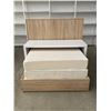 Image 2 : Group of 3 retail display mattresses (approx. 67in W 76in D 58in H) BIDDERS ARE RESPONSIBLE FOR ALL 