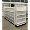 Image 2 : 5 tier retail shelving double-sided gondola with end caps (approx. 132in W 61in (73in w/sign holder)