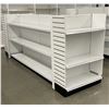 Image 1 : 3 tier retail shelving double-sided gondola with end caps (approx. 132in W 61in H 38in D - excellent